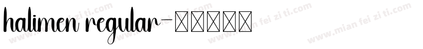 halimen regular字体转换